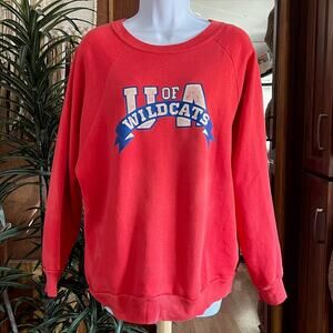 Vintage University of Arizona Wildcats Red Crewneck Sweatshirt Unisex S/M NCAA